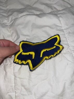 Fox Racing Patch - Navy & Yellow Fox Head
